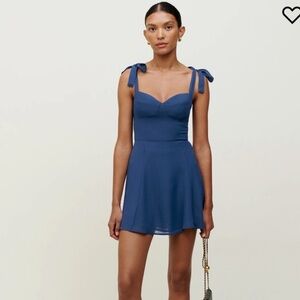 Reformation Blue Dress: Niara Dress. Worn once